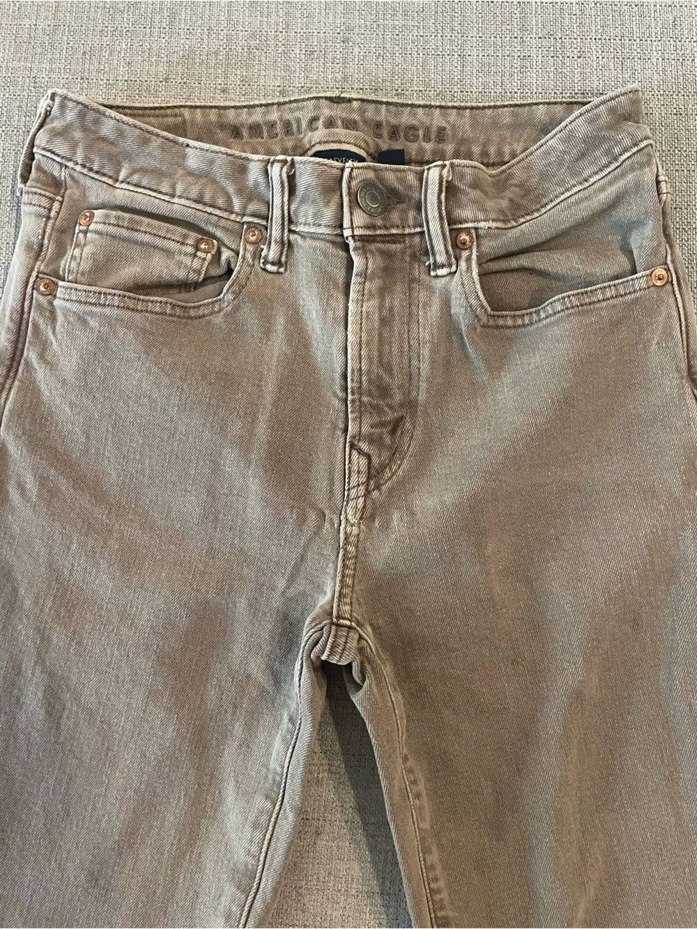American Eagle Outfitters Straight Leg Jeans in Taupe Brown